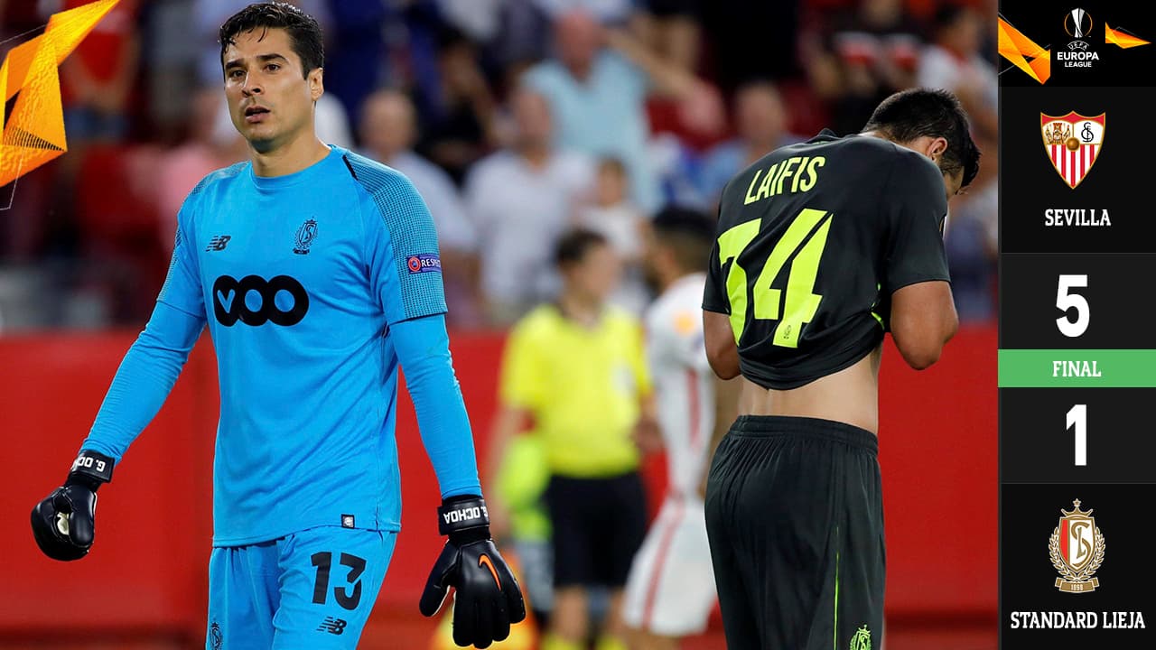 Guillermo Ochoa y el Standard se ‘comen’ una goleada del Sevilla en Europa League