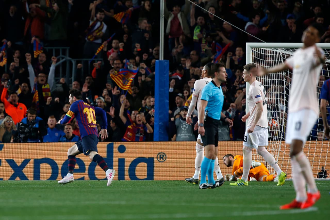 Y el Barcelona no tardó en sacar provecho de ese empuje del comienzo del partido cuando el delantero argentino Lionel Messi marcó el 1-0 en favor de los catalanes.