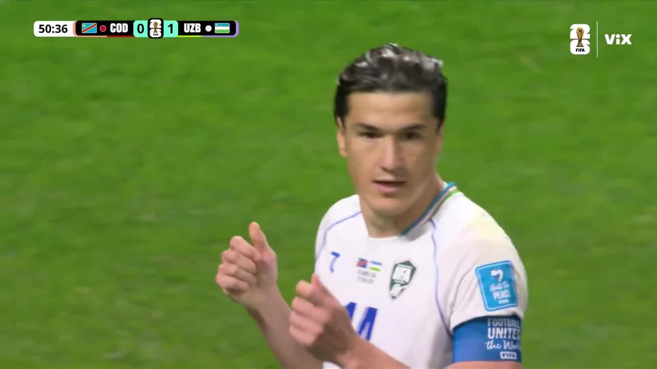 ¡Cerca del doblete de Shomudorov! Uzbekistán a centímetros del segundo tanto