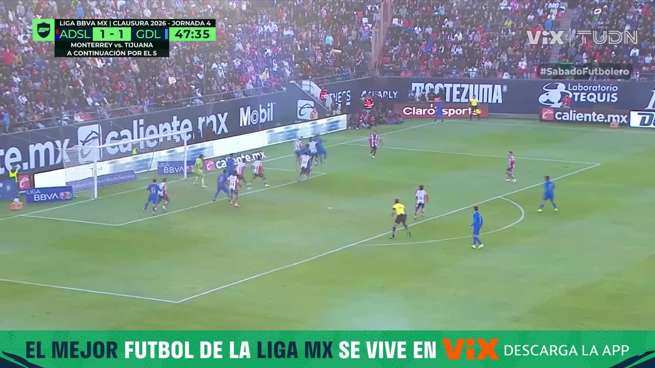 ¡Vaya golazo! Daniel Aguirre clava para Chivas el 1-2 al Altético San Luis