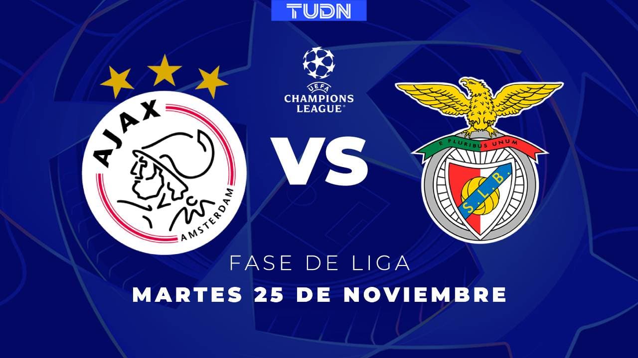 Ajax vs Benfica | Horario y dónde ver el partido de Champions League