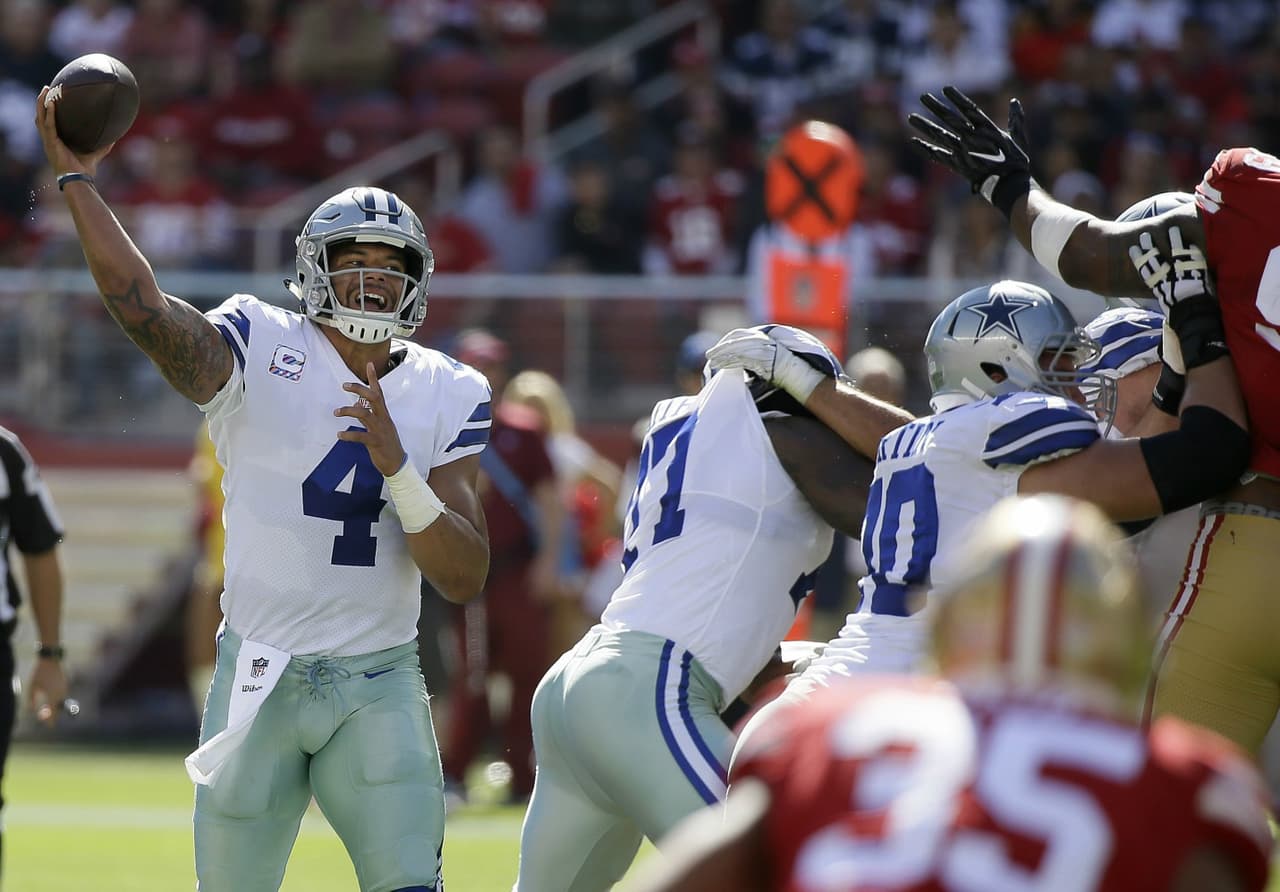 En total, la ofensiva de los Cowboys produjo 501 yardas.