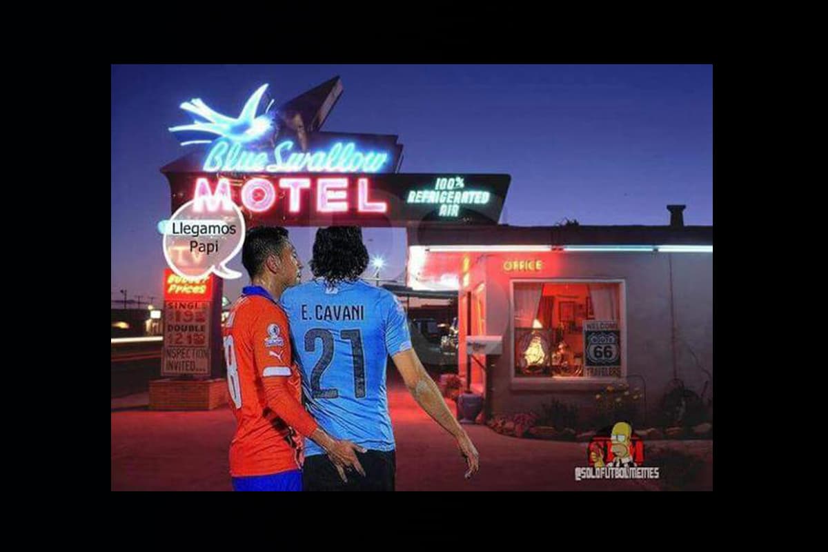 Mira los mejores memes del 'dedazo' de Gonzalo Jara a Edinson Cavani en el partido Chile-Uruguay en cuartos de final de la Copa América 2015 (Twitter).