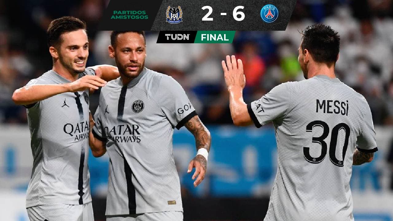 El PSG goleó al Gamba Osaka con goles de Mbappé, Messi y Neymar