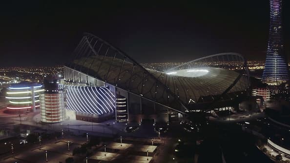 DOHA, QATAR: In this handout image supplied by Qatar 2022 on May 17, 2017, Qatar's Supreme Committee for Delivery & Legacy launches Khalifa International Stadium, the first completed 2022 FIFA World Cup venue, five years before the tournament begins. (Photo by Supreme Committee for Delivery & Legacy/Qatar 2022 via Getty Images)