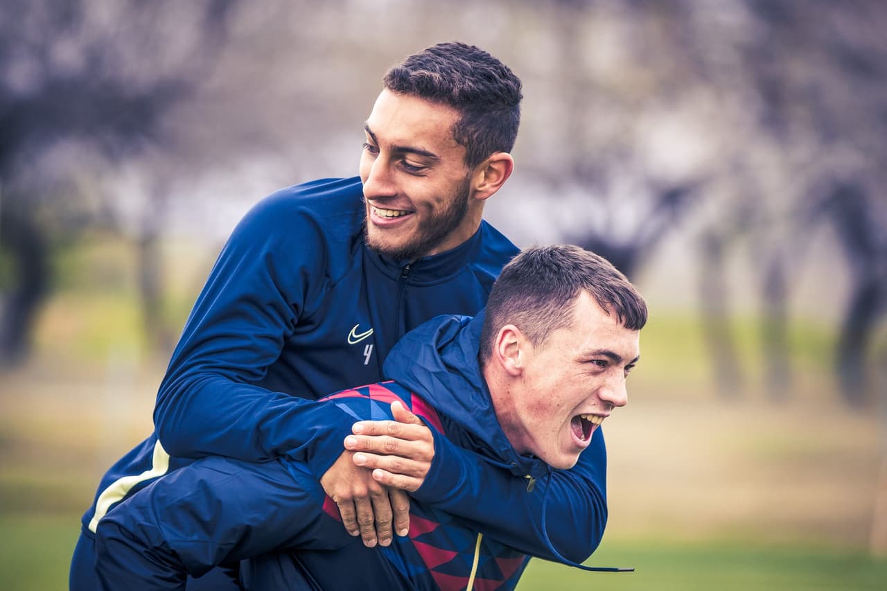 El Club América entrenando en la Cueva Zuazua.