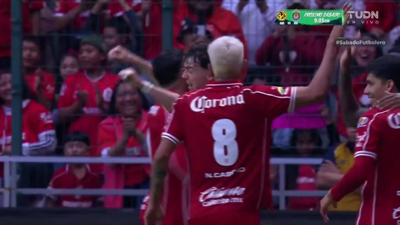 ¡Esto ya es goleada! Federico hace una 'Maraviña' de gol y Diablos ya lo gana 3-0 al Atlas