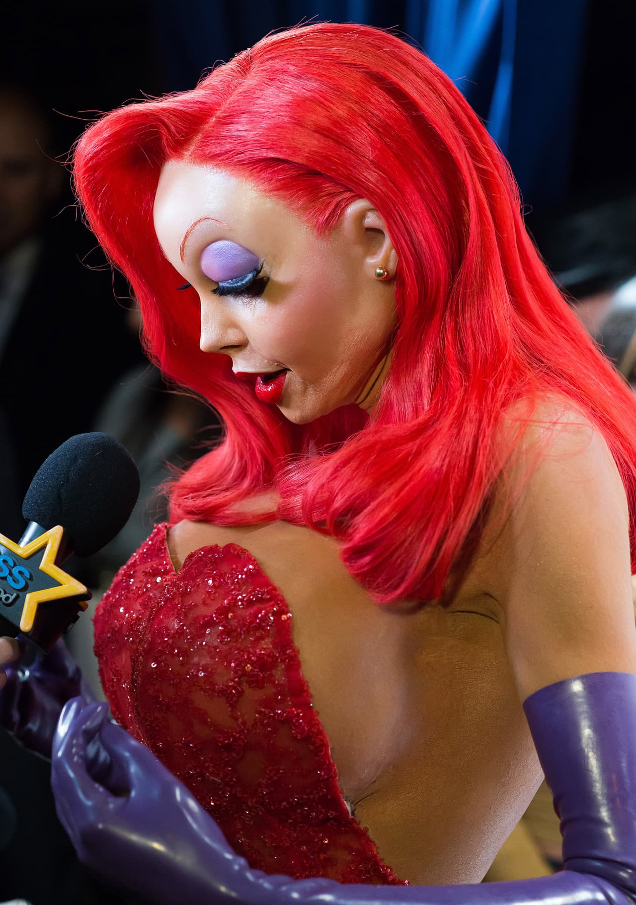 Heidi Klum vestida de Jessica Rabbit en su fiesta de disfraces número 16.