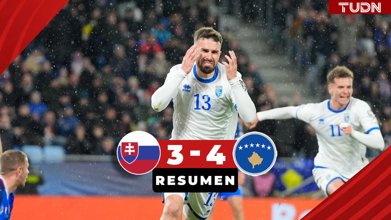 Resumen | Kosovo venció a Eslovaquia en un duelo con final cardiaco