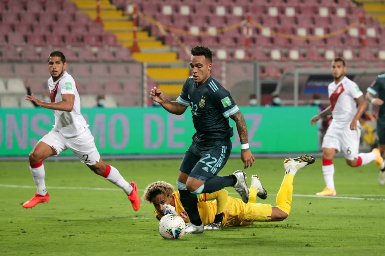 Con goles de Nicolás González y Lautaro Martínes, Argentina se impone en su visita a Perú.