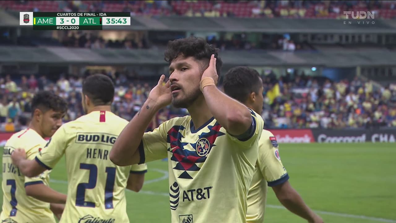 ¡Fórmula letal de Bruno Valdez! Cabezazo al primer palo para el 3-0 del América
