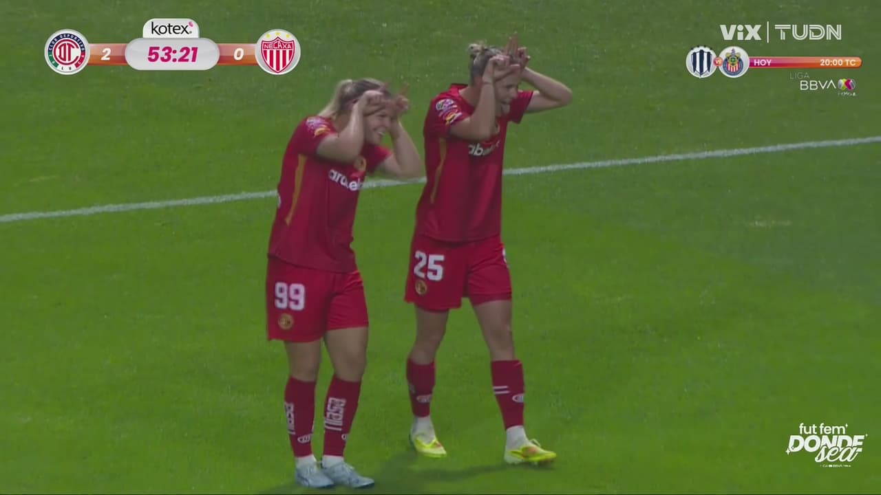 ¡Doblete de Eugenie Le Sommer! Toluca 2-0 Necaxa