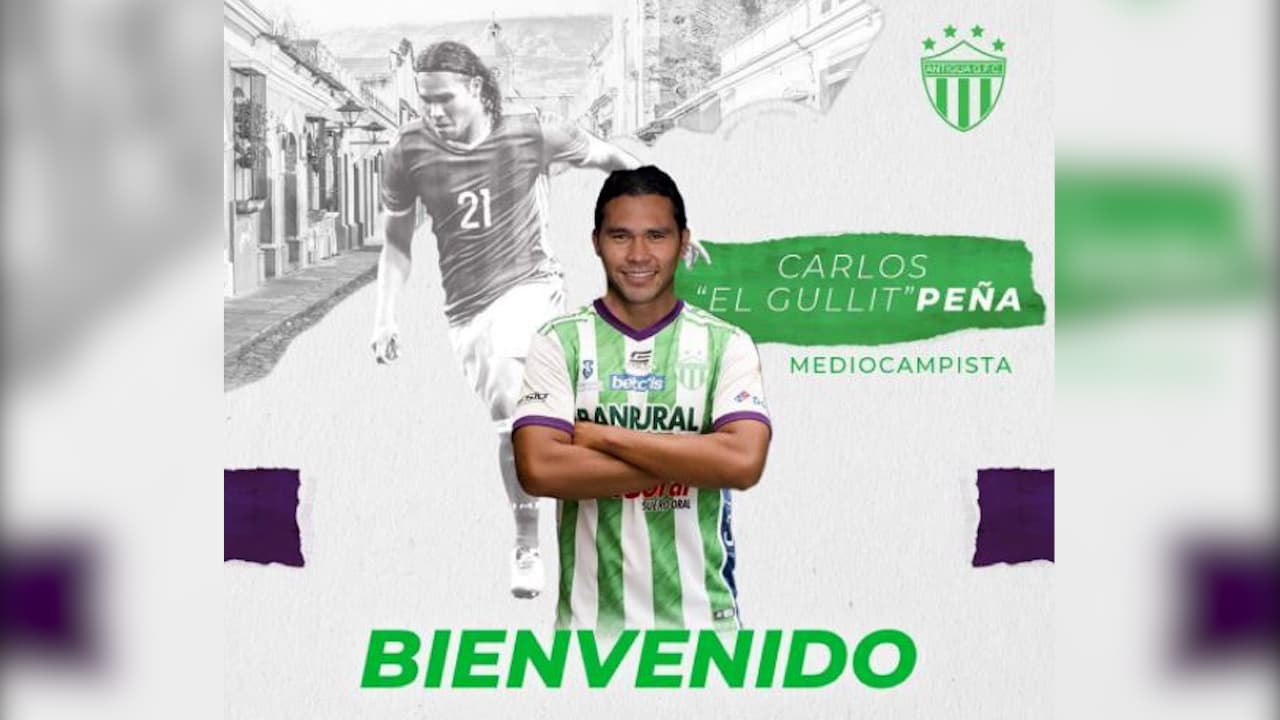 Antigua GFC anuncia a Carlos 'Gullit' Peña