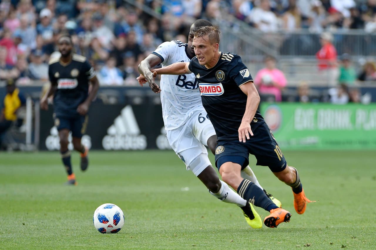 El checo Borek Dockal se luce semana tras semanas desde su llegada a Philadelphia Union. Ante Vancouver Whitecaps marcó un doblete. (USA Today Images)