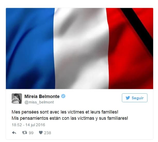 Deportistas, equipos de fútbol y asociaciones se solidarizaron con el pueblo francés tras el atentado en Niza.
