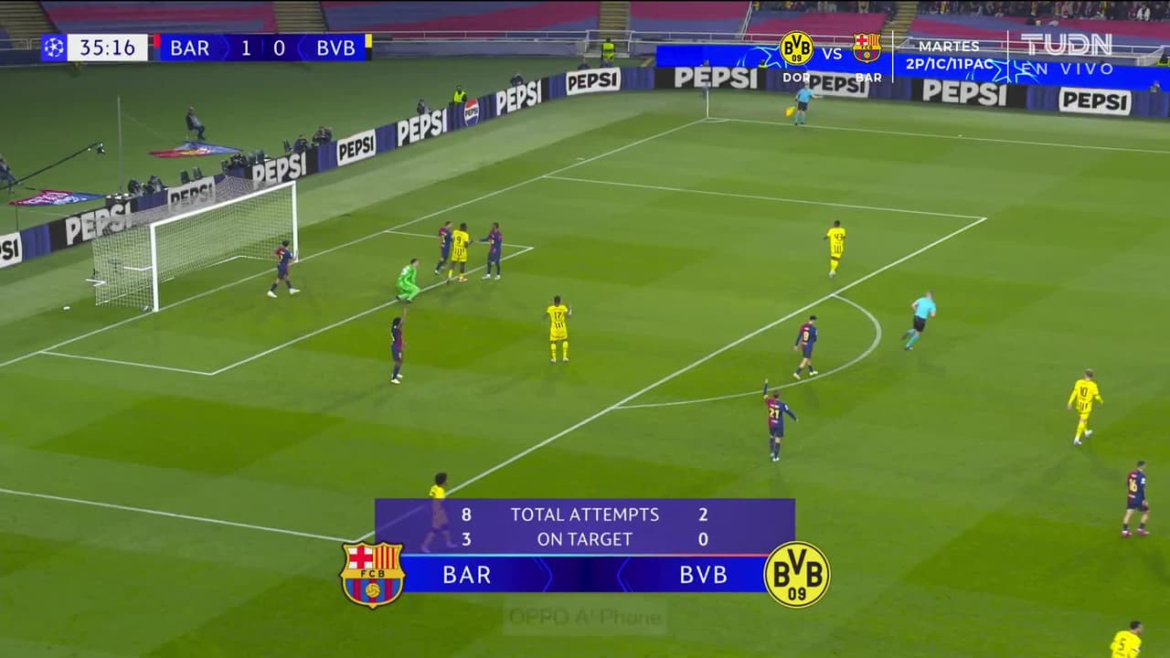 ¡TIRO ATAJADO! disparo por Serhou Guirassy.