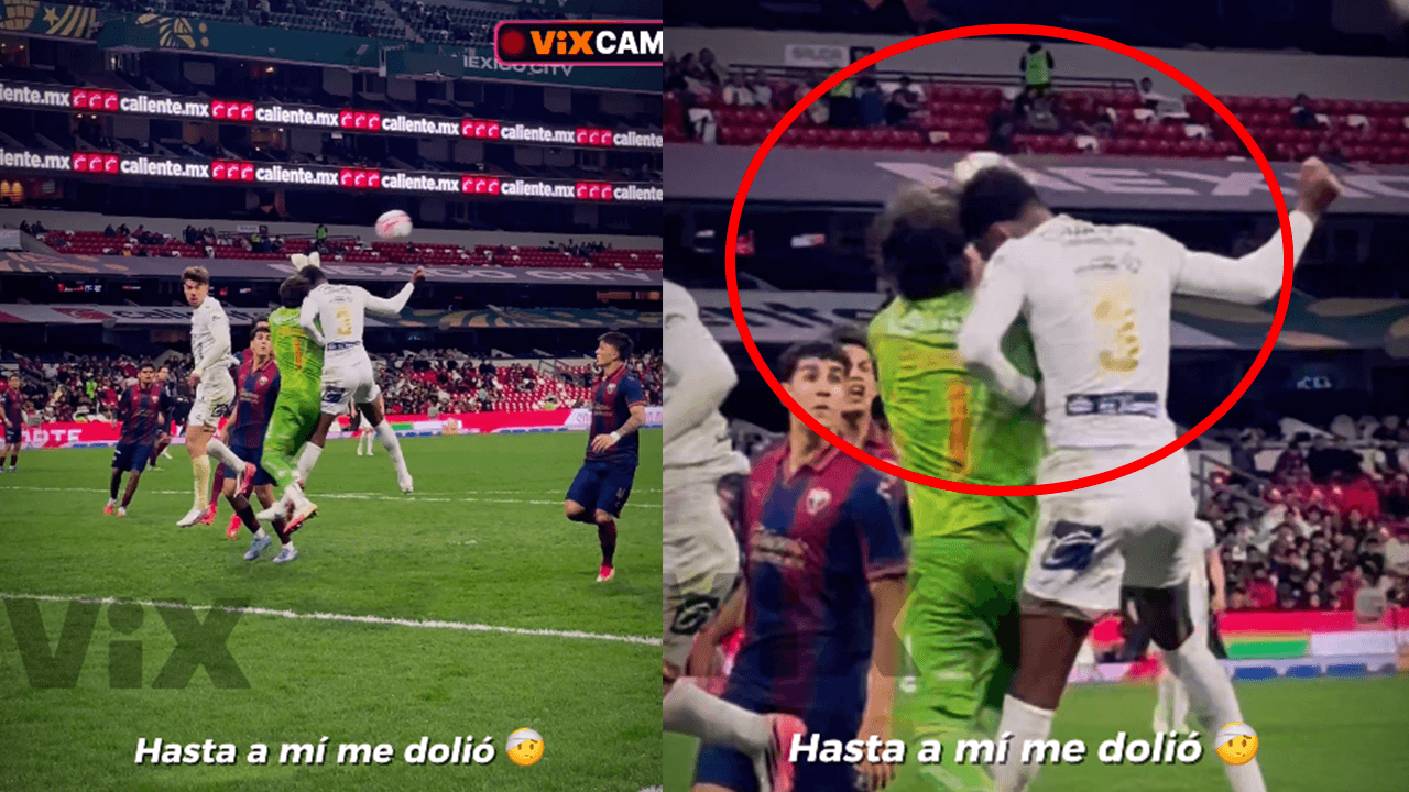 El choque de cabezas entre Jiménez y Bambu que paralizó a todo el Atlante vs. Atlético de San Luis