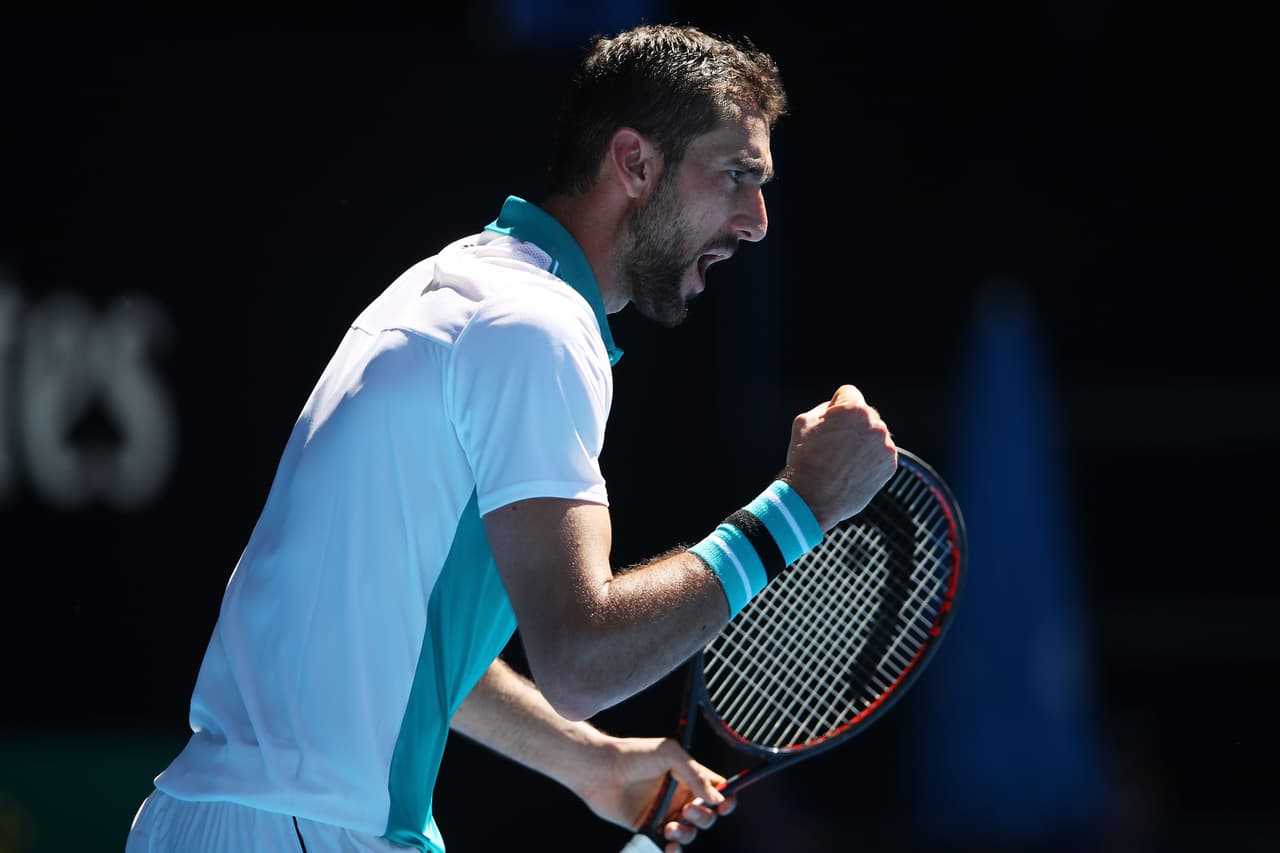Marin Cilic se vistió de felicidad con su triunfo 6-1, 7-5, 6-2 contra el brasileño Joao Souza.
