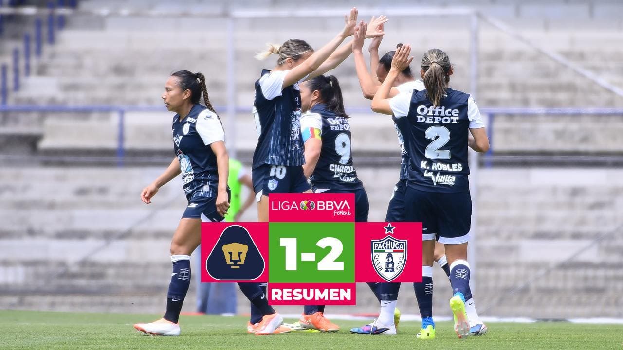 Pachuca saca importante triunfo ante Pumas y empuja por la cima de la Liga MX Femenil