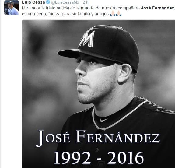Varios protagonistas del béisbol mundial se unieron por la muerte de José Fernández y elevaron oraciones por el descanso del cubano.
