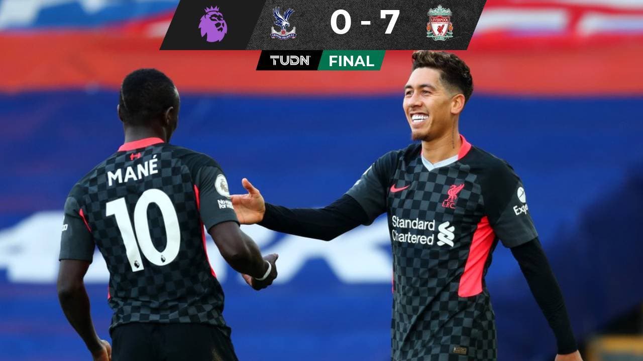 ¡Sin misericordia! Liverpool aplasta al Crystal Palace
