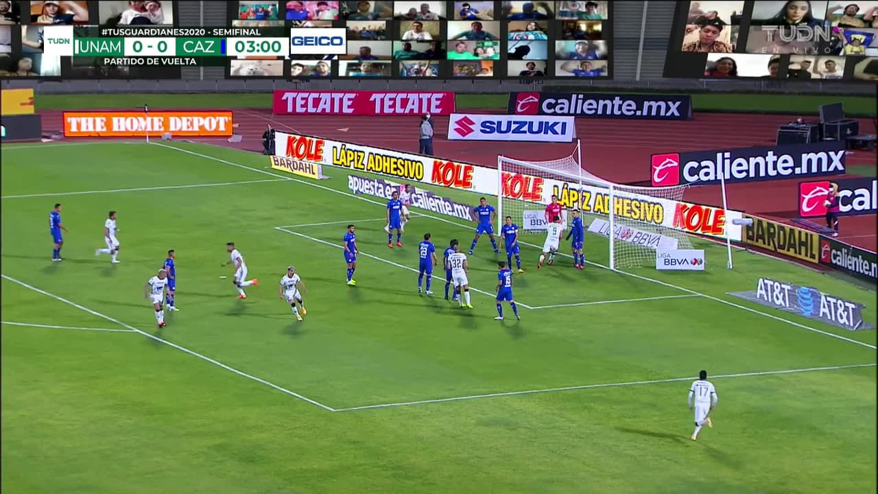 ¡GOOOL! Juan Ignacio Dinenno anota para Pumas UNAM.