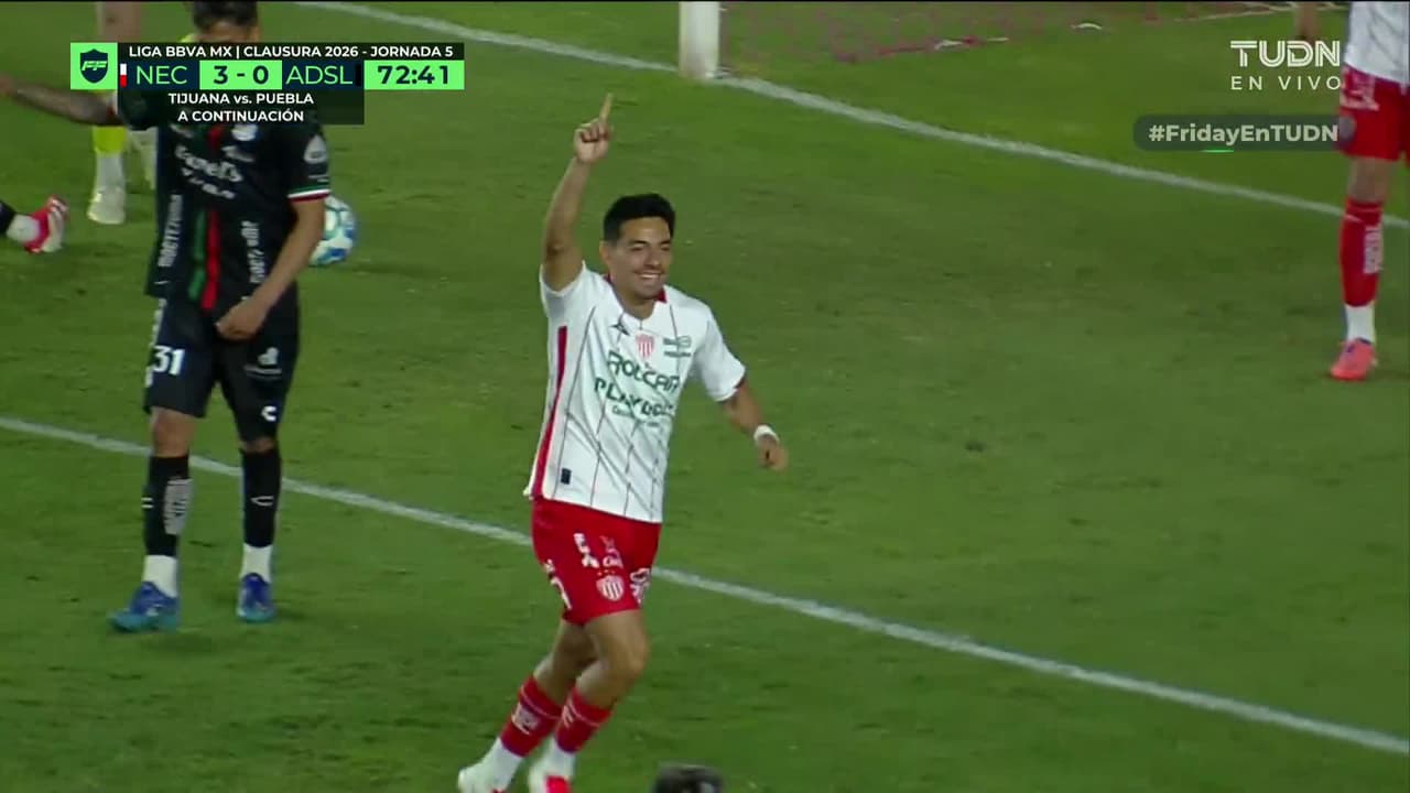 ¡Goleada total! Monreal firma el cuarto gol de los Rayos sobre San Luis