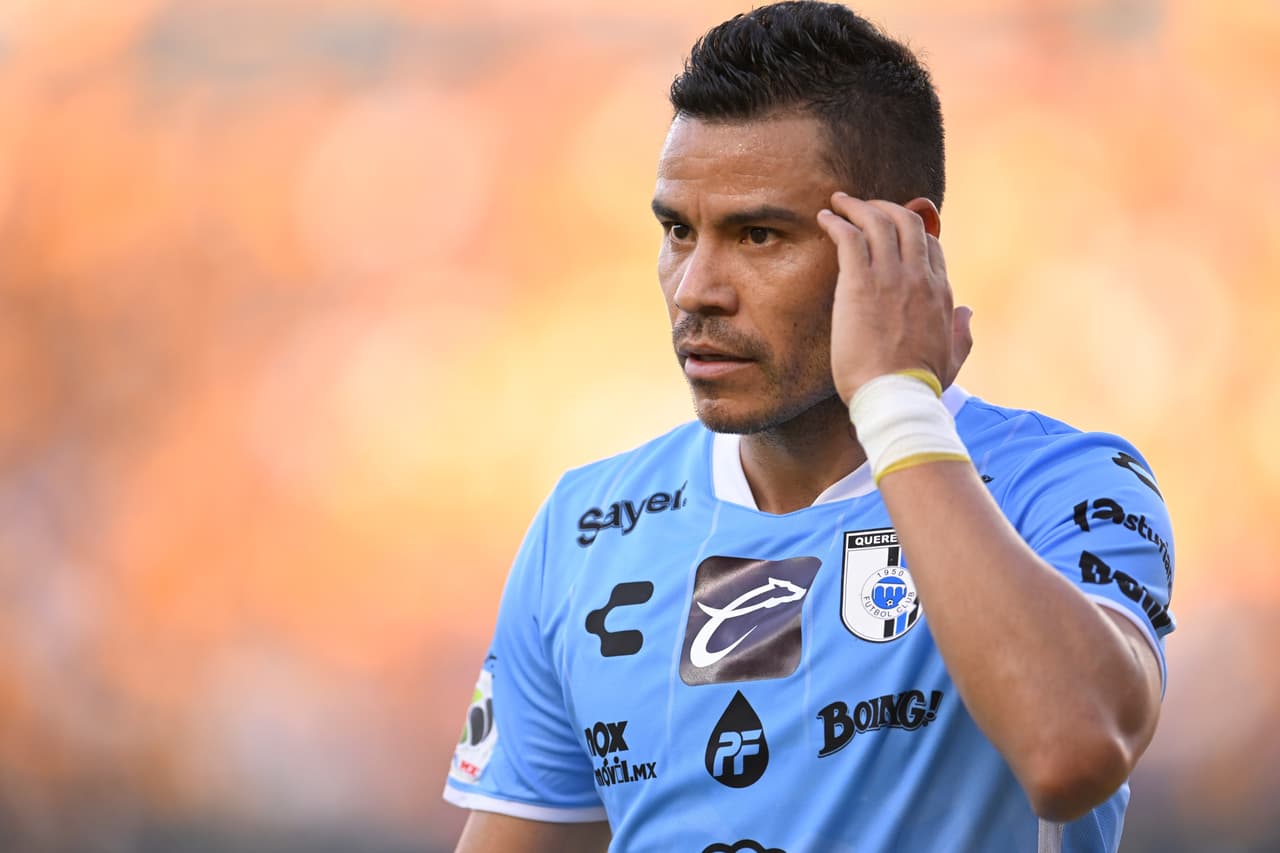 Pablo Barrera of Queretaro during the game Tigres UANL vs Queretaro, corresponding Round 06 the Torneo Apertura 2022 of the Liga BBVA MX at Universitario Stadium, on July 30, 2022.
<br>
<br> Pablo Barrera de Queretaro durante el partido Tigres UANL vs Queretaro, correspondiente a la Jornada 06 del Torneo Apertura 2022 de la Liga BBVA MX en el Estadio Universitario, el 30 de julio de 2022.