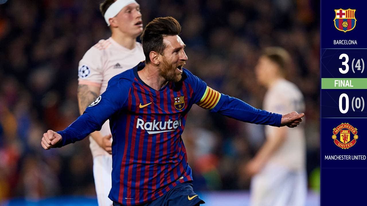 Guiado por un gran Messi, el Barça venció al United y está en las Semifinales de la Champions