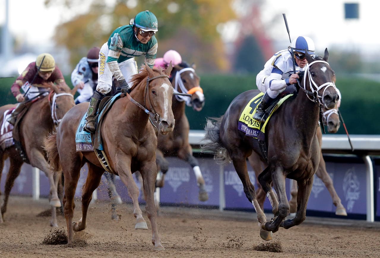 Ese caballo nunca se mostró cansado y salió desde el quinto cajón y cuando la puerta se abrió, tardó en salir, pero pronto emprendió veloz remontada para liderar antes del primer poste, con ritmo, con velocidad con la decisión que permitió a Espinoza sentir la victoria desde entonces.