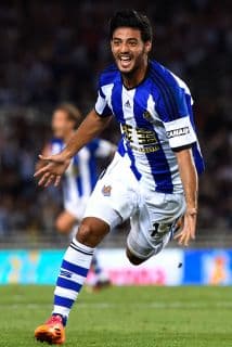 Carlos Vela está nominado al premio como el mejor delantero de la Liga española.