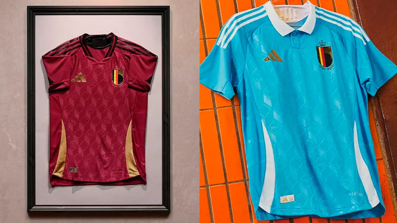 Estas son las playeras de local y visitante que utilizará la selección de Bélgica en la UEFA Euro 2024.