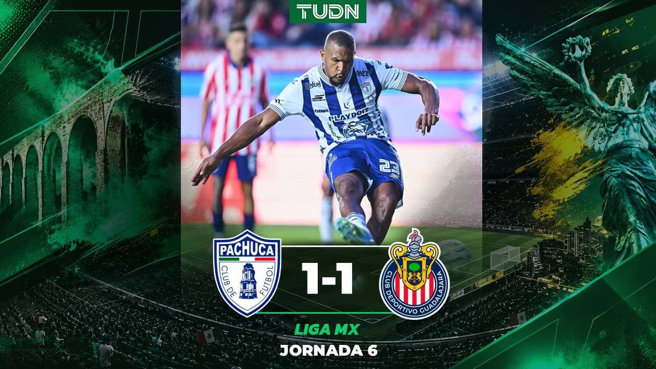Pachuca vs. Chivas partido EN VIVO de Jornada 6: Rondón rescata un punto ante Chivas en el Hidalgo 