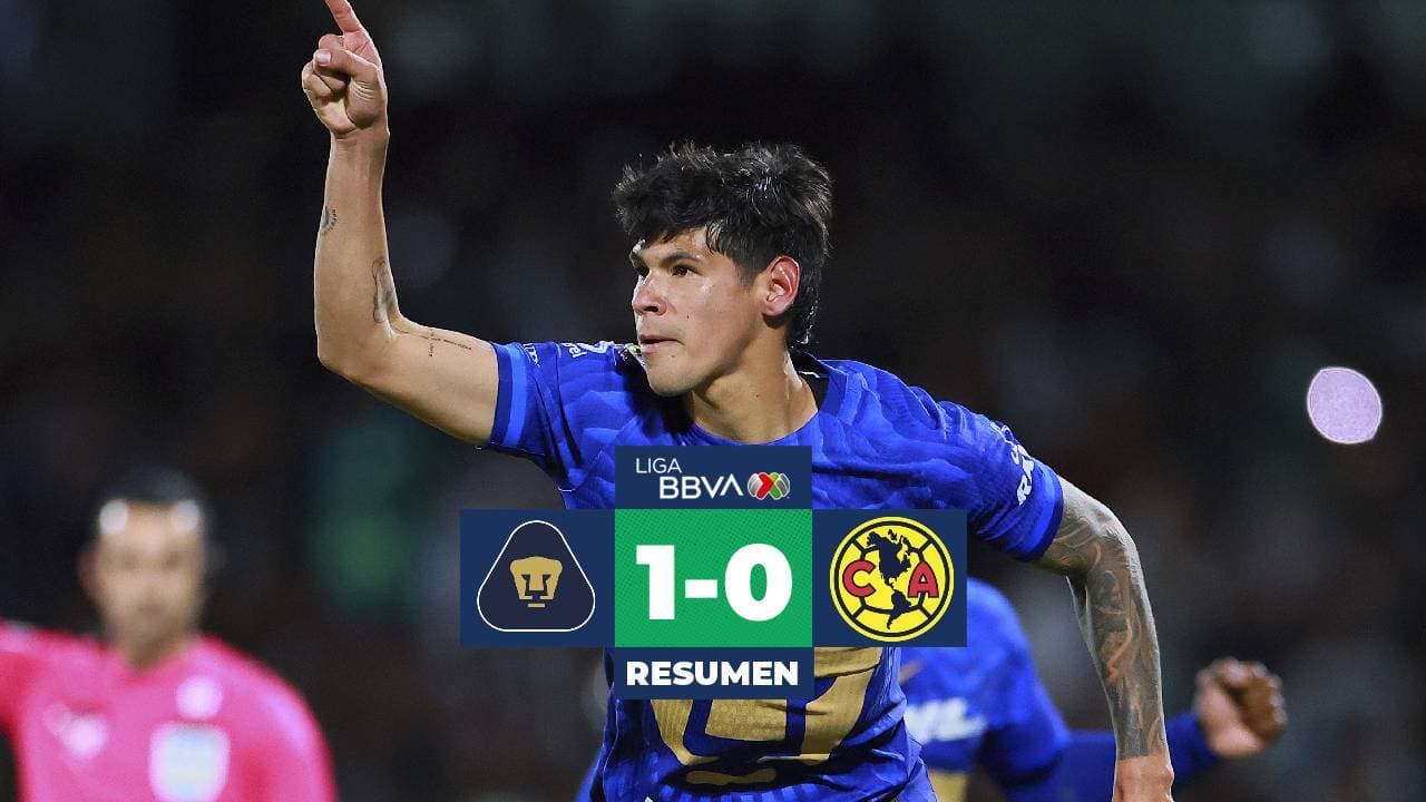 Pumas logra agónico triunfo ante América en el Clásico Capitalino
