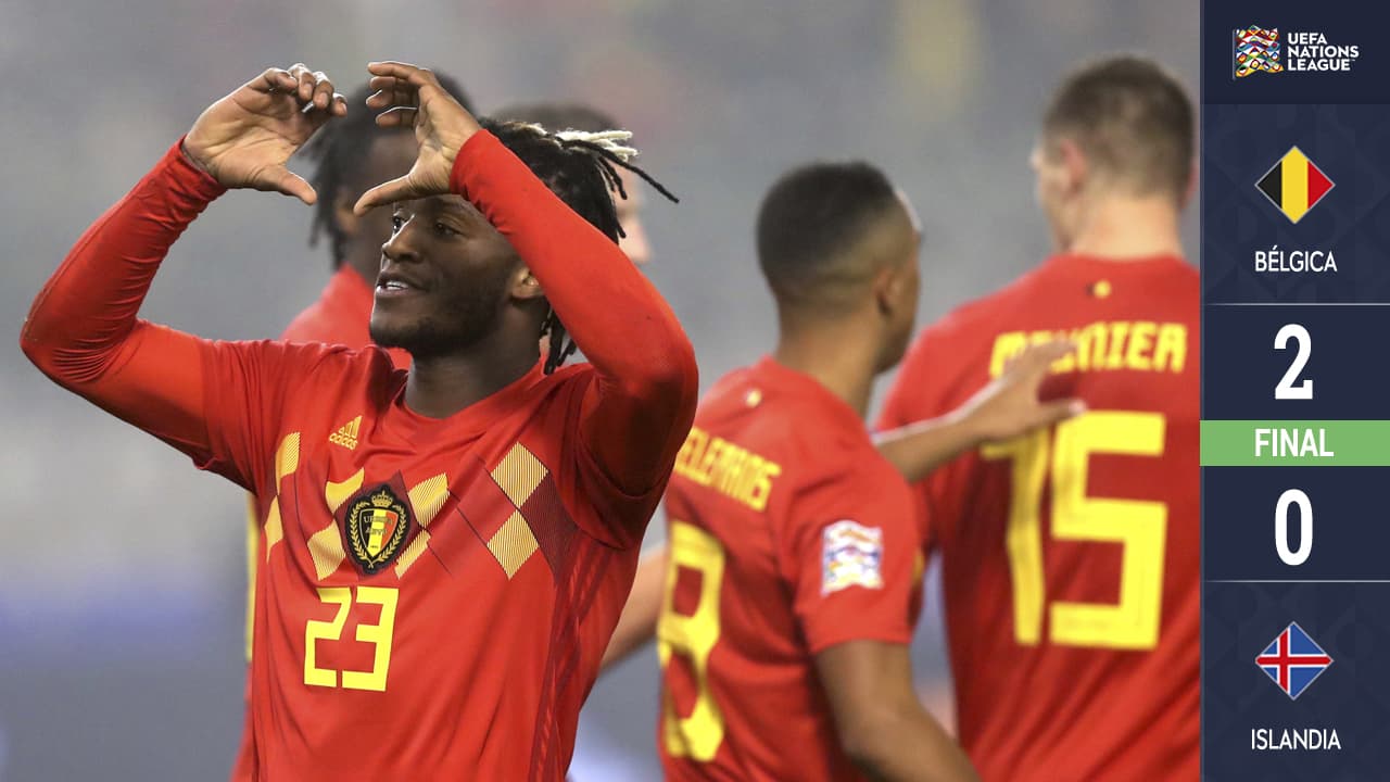 Batshuayi consigue doblete ante Islandia y Bélica es líder de grupo en la Nations League