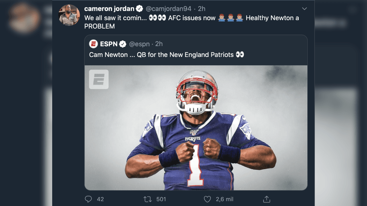 El acuerdo entre Cam y New England generó mucha expectativa en el mundo en la NFL.