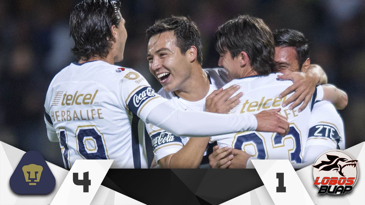 El 'Cubo' hizo un triunfo cuadrado de Pumas sobre Lobos