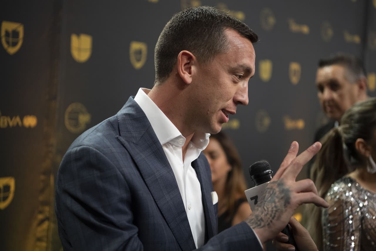 during the Gold Ball Award Ceremony of the Liga MX 2019, rewarding the best of the 2018 Apertura and Clausura 2019 tournament, at The Orpheum Theater, Downtown, LA. on July 13, 2019. <br><br> durante la ceremonia de la Entrega de Balón de Oro de la Liga MX 2019, premiando a lo mejor del torneo Apertura 2018 y Clausura 2019, en el The Orpheum Theater, Downtown, LA. el 13 de Julio de 2019.