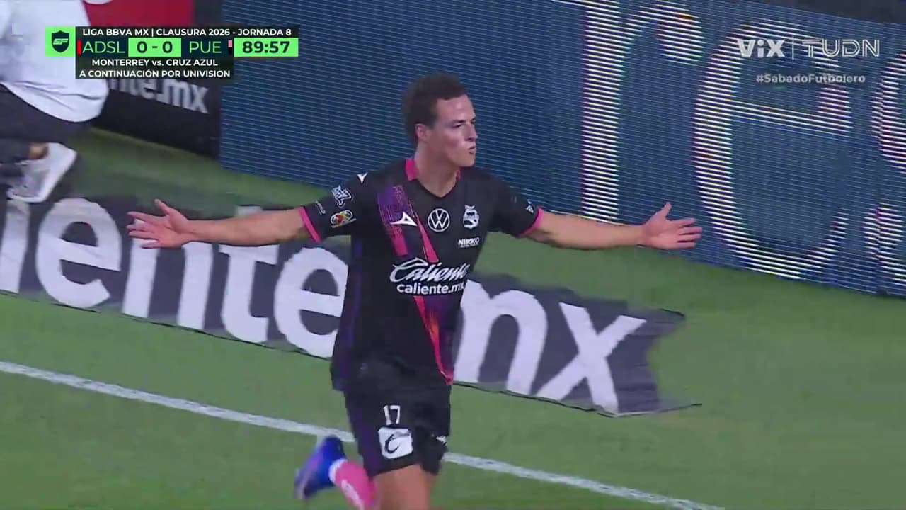 ¡Esteban Lozano mete gol de último minuto para Puebla vs. Atletico San Luis!