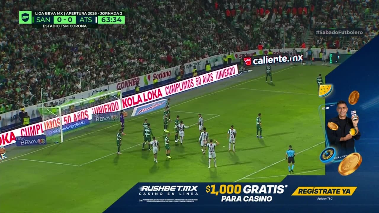 ¡GOL!  anota para Atlas. Édgar Zaldívar
