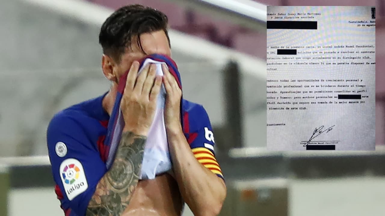 Se filtra el supuesto burofax de Messi para salir del Barcelona