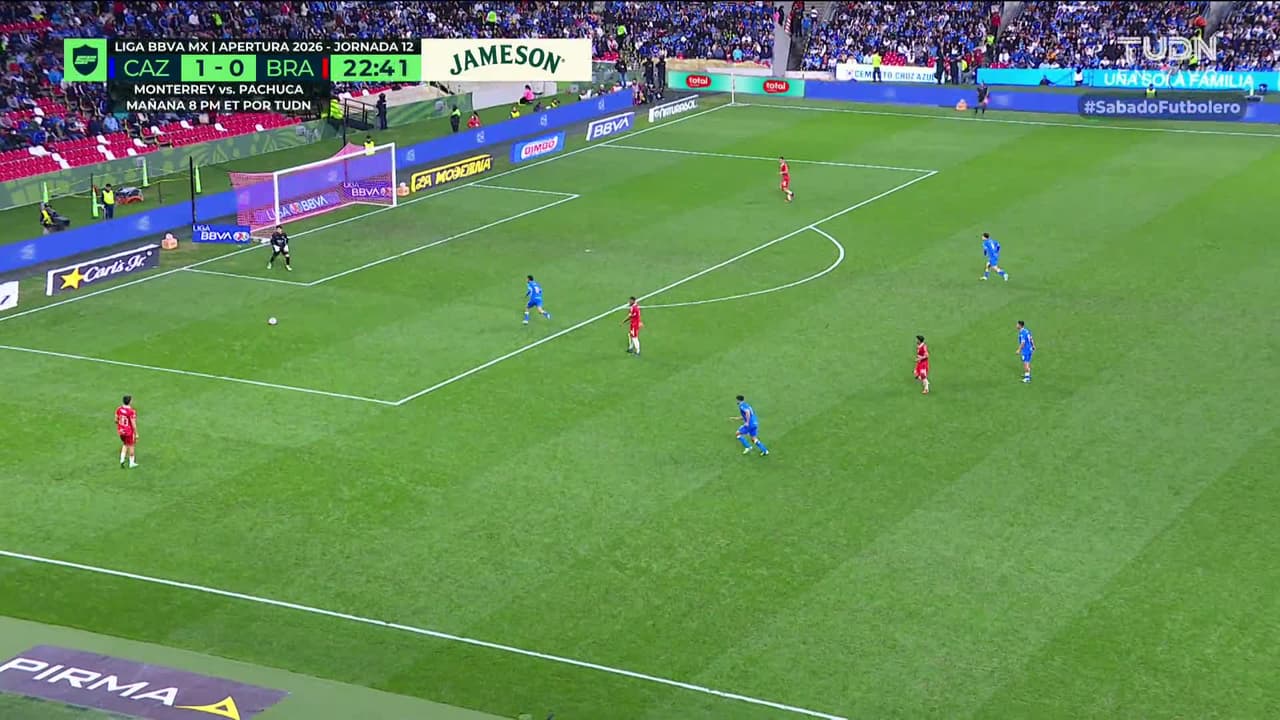 ¡GOL!  anota para Cruz Azul. Carlos Rodríguez