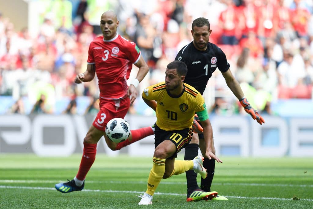 63.- Eden Hazard (Bélgica) al minuto 51. Bélgica 4-1 Túnez.
