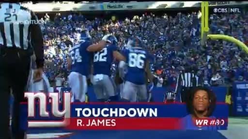 ¡Con mucha paciencia! Jones conecta con James y los Giants toman la ventaja