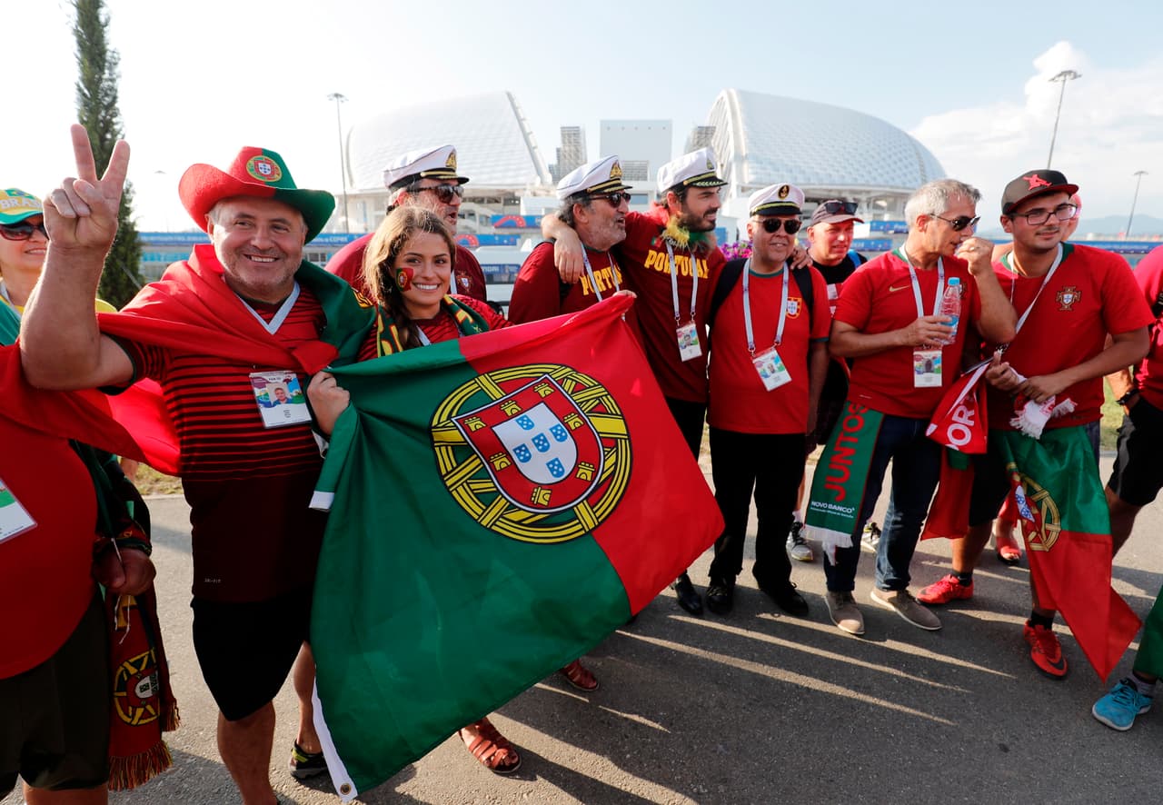El esperado duelo entre Portugal y España por el grupo B también tuvo un capítulo especial en la pasión que sus fanáticos muestran para vivir esta fiesta en el Mundial de Rusia 2018.