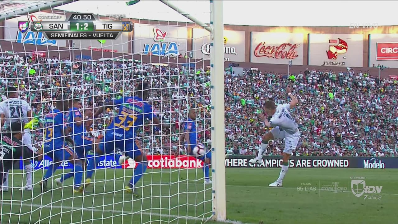 Furch no perdona de media vuelta y Santos anota el descuento 1-2