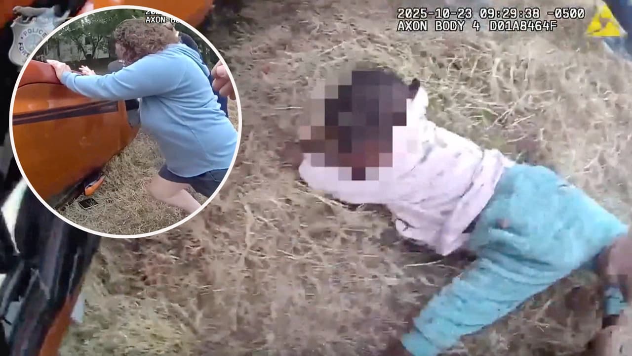 El angustioso momento en que autoridades y civiles rescatan a una bebé atrapada en un auto volcado