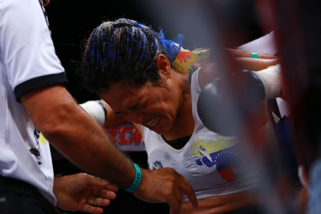 Ciudad de México, 11 de agosto de 2018. Alys Sanchez , durante la función de Boxeo celebrado en la Nueva Arena Ciudad de México. Foto: Imago7/Eloisa Sanchez
