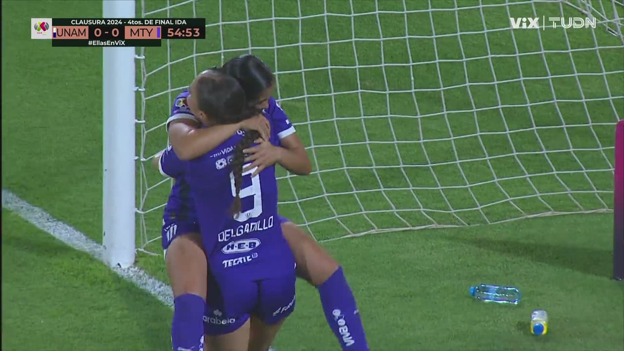 ¡Gol de Rayadas! Nicole Pérez la manda a guardar pese al lance de Heidi