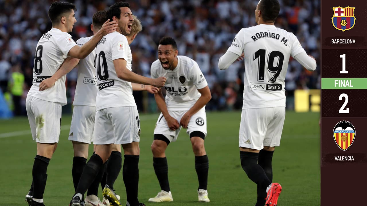 ¡Campanada! Valencia le pegó al Barcelona y es campeón de la Copa del Rey